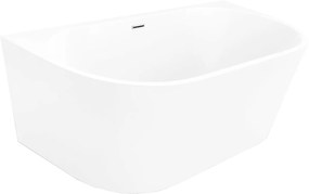 Luxury Oval szabadon álló fürdökád akril falhoz tolható 150 x 75 cm, fehér - 52671507500 Térben álló kád