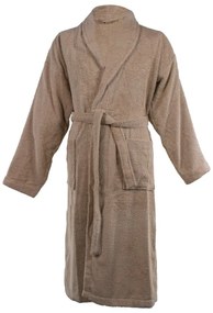 Barna pamut fürdőköpeny S/M Lindu – Tiseco Home Studio