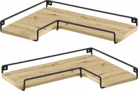 Polcok 2 db artisan tölgy 2 db-os szett nappali, konyha, hálószoba 29x40cm