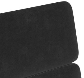 Kerekes Étkező Székek 2 pcs Fekete 58 x 65 x 98 cm Bársony