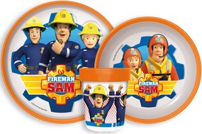 Sam a tűzoltó Rescue Mission csúszásmentes étkészlet, micro műanyag szett