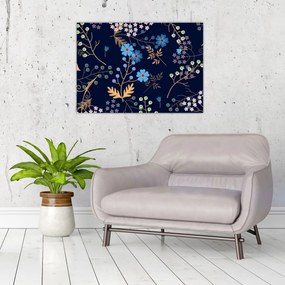 Üveg kép - Őszi virágok (70x50 cm)