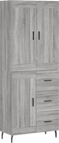 vidaXL szürke sonoma szerelt fa magasszekrény 69,5 x 34 x 180 cm