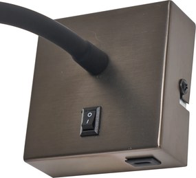 2 db modern antracit fali lámpa USB-C-vel - Gosna