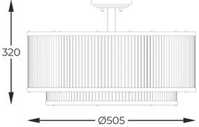 Zuma Line C0528-06H-P7AC - Csillár rúdon SERGIO 6xE14/60W/230V fekete