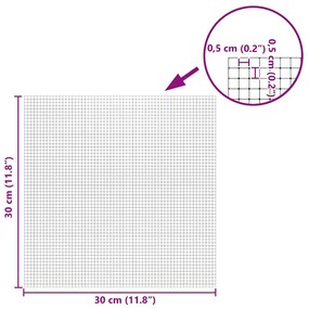 Tükör Mozaik Csempe Geometrikus 12 pcs Ezüst 30 x 30 cm Üveg
