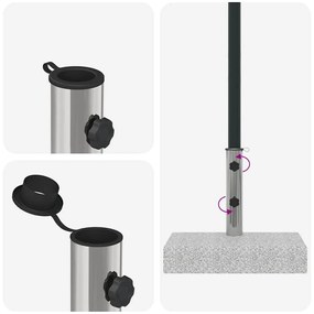 téglalap alakú gránit napernyő talp 25 kg