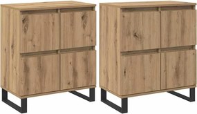 vidaXL Széf 2 pcs Artisan tölgy 60 x 35 x 70 cm