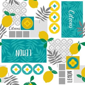PVC lemosható asztalterítő 140x240 cm Citronnade – douceur d'intérieur