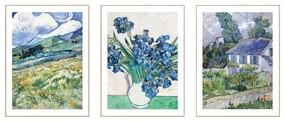 Reprodukciós kép szett 3 db-os 30x40 cm Van Gogh