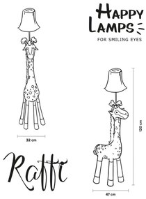 Happy Lamps - LED Gyerek állólámpa RAFFI LED/5,4W/230V zsiráf