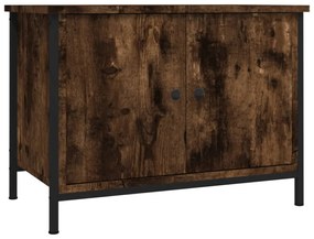 füstös tölgy színű szerelt fa TV-szekrény ajtókkal 60x35x45 cm