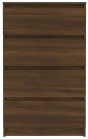 barna tölgyszínű szerelt fa tálalószekrény 60 x 35 x 98,5 cm