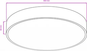 Brilagi - LED fürdőszobai mennyezeti lámpatest POOL LED/36W/230V átm. 40 cm IP54 fekete