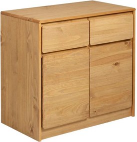 vidaXL SAUDA tölgyszínű tömör fenyőfa tálalószekrény 80 x 43 x 75,5 cm