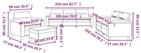 4 részes sötétszürke mikroszálas szövet ülőgarnitúra párnákkal