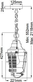 Quintiesse CHANCE QN-CHANCE-HARBOR8 Függőlámpa 1x60W/E27 IP44