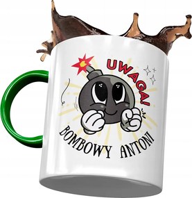 Zöld bögre Antal Kollégának Ajándék Nyomtatott Fotóval