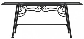 fekete acél fa körüli pad 110 cm