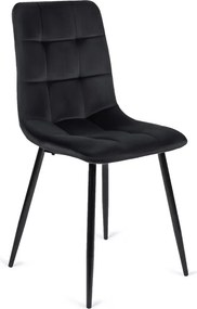 szett étkezőasztal MAX 80-160 cm craft tölgy/fekete és 4 szék PERU fekete