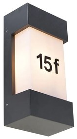 Modern kültéri fali lámpa sötétszürke IP44 - Tide