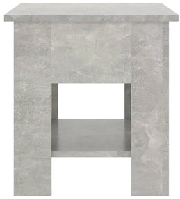 Betonszürke szerelt fa dohányzóasztal 40x40x42 cm
