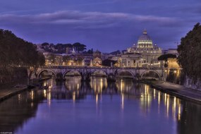 Poszter 30x20cm Kilátás a Basilica di San Pietro-ra a Vatikánban 3, Assaf Frank