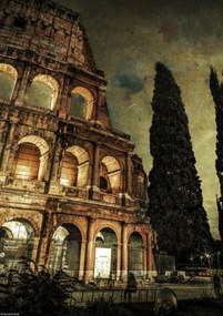 Poszter 21x29,7cm Híres római Colosseum 4, Assaf Frank