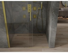 Mexen OMEGA tolózuhanyajtó nyílásig 100 cm, arany átlátszó, 825-100-000-50-00