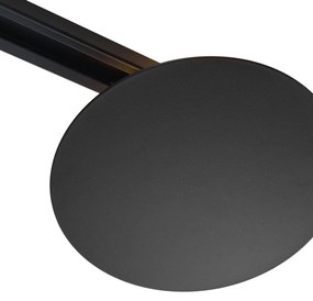 Modern fekete mennyezeti lámpa 1 fázisú sínrendszerhez 2 lámpás - Iconic Pulley