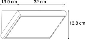 Modern kültéri fali lámpa sötétszürke LED-del, IP65 védettséggel és mozgásérzékelővel - Marek