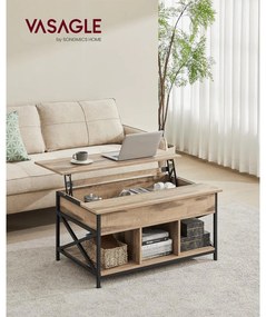 Dohányzóasztal nyitott és rejtett tárolóval, barna