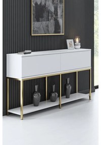 Konzolasztal Lord - White, Gold