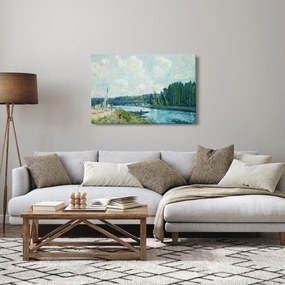 Kép - Alfred Sisley, The Banks of the Oise, reprodukciók (90x60 cm)