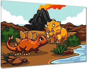 Festmények 100x70 Jégkorszak Dinoszauruszok