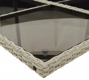 vidaXL 13 részes szürke polyrattan kerti étkezőgarnitúra párnákkal