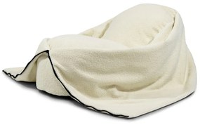 Krémszínű buklé gyerek babzsákfotel Cocoon 80 – SLOWDOWN