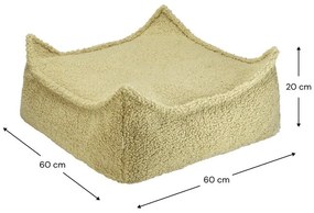 Zöld buklé gyerek babzsákfotel Square – Wigiwama