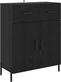 vidaXL Széf fiókkal Fekete tölgy 69,5 x 34 x 90 cm Faanyag