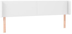 fehér műbőr szárnyas fejtámla 163x16x78/88 cm