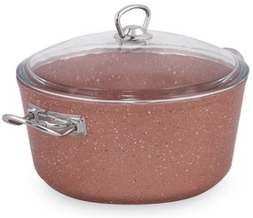Classic rózsaszín alumínium edény fedővel, ø 26 cm - Güral Porselen