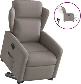vidaXL elektromos felállást segítő tópszínű szövet dönthető fotel