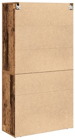 Magas öltözködő szekrény Régi fa 80x33x150 cm Mérnöki Fa