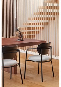 Fekete-szürke étkezőszék kőrisfa dekorral Eclipse - Teulat