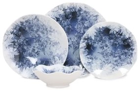 24 darabos kék porcelán étkészlet