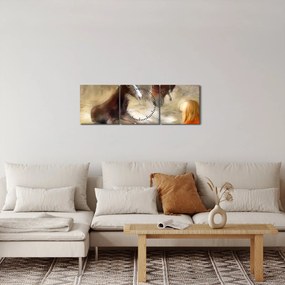 Kép - Üdvözöljük a világban, csikó (órával) (90x30 cm)