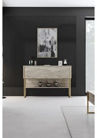 Komód Luxe - Travertine, Gold
