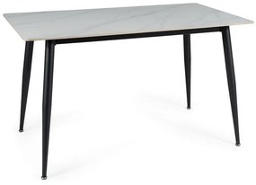 Rion 130 x 70 cm étkezőasztal, márvány / fekete