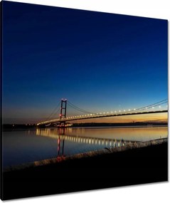 Vászonkép 90x90 Híd éjszakai kép