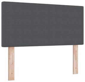 Box Spring Ágy Matracokkal Sötétszürke 90x200 cm Kordbársony